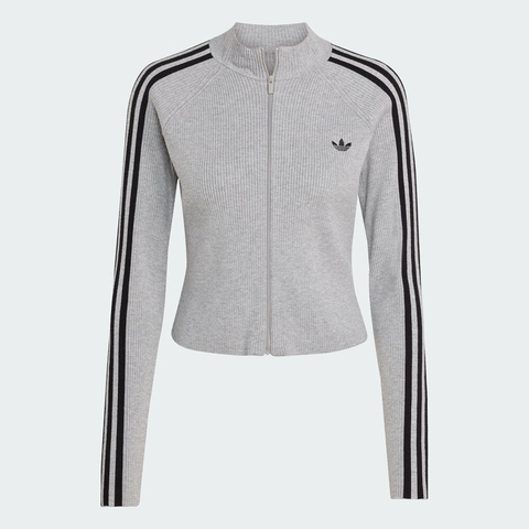 adidas Originals阿迪三叶草2025女子SLIM KNIT TT针织无帽外套JZ0886