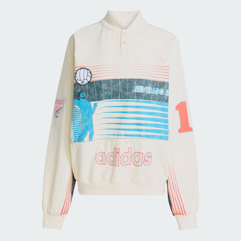 adidas Originals阿迪三叶草2025男子SUMMERSP CREW梭织无帽卫衣JW0148