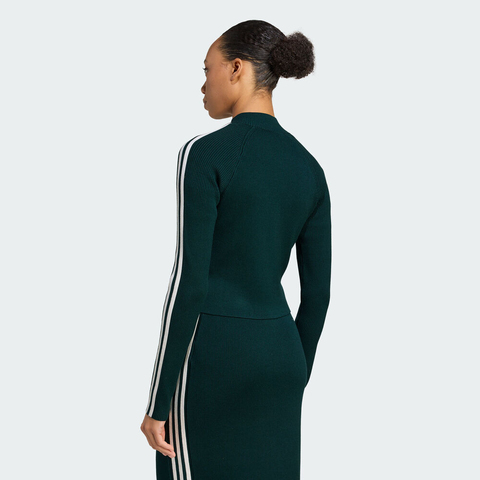 adidas Originals阿迪三叶草2025女子SLIM KNIT TT针织无帽外套JY2599