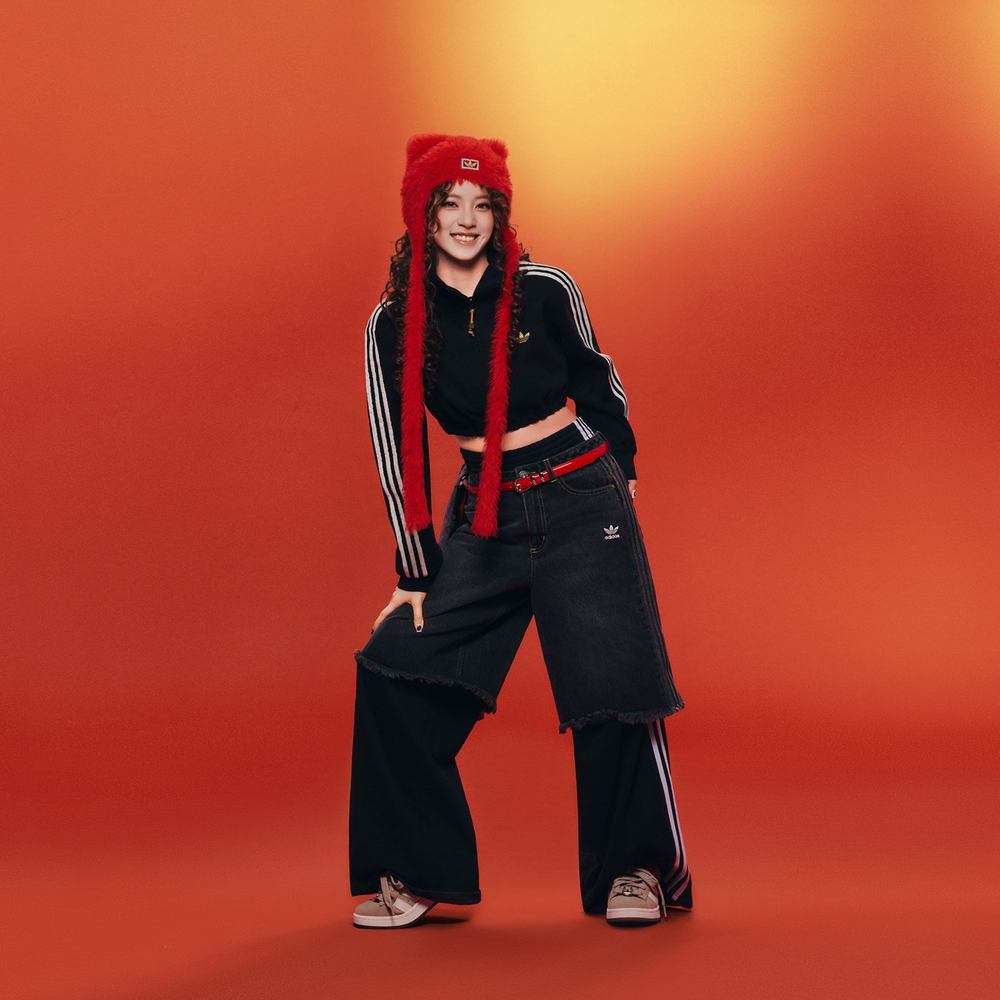 adidas Originals阿迪三叶草2025女子DENIM JORT牛仔短裤KC2651