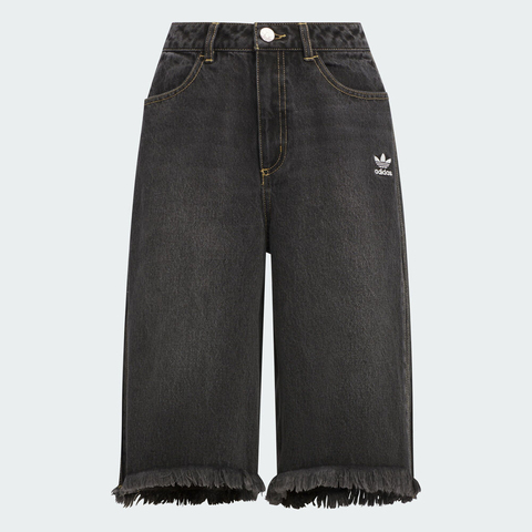 adidas Originals阿迪三叶草2025女子DENIM JORT牛仔短裤KC2651