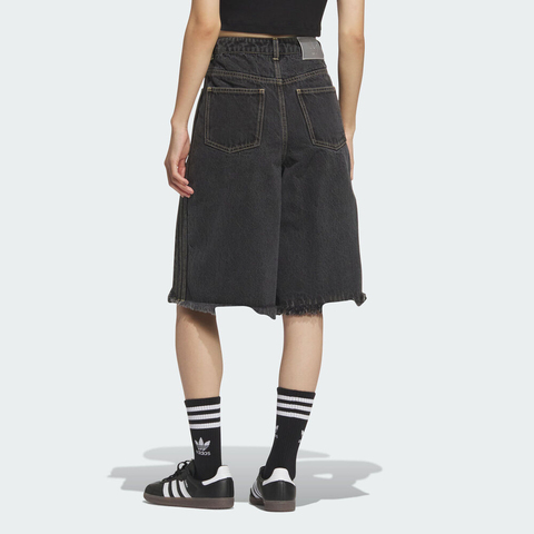 adidas Originals阿迪三叶草2025女子DENIM JORT牛仔短裤KC2651