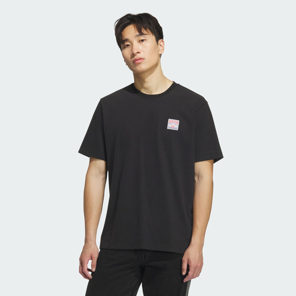 adidas Originals阿迪三叶草2025男子WABASH TEE 2针织无领短TKD1852