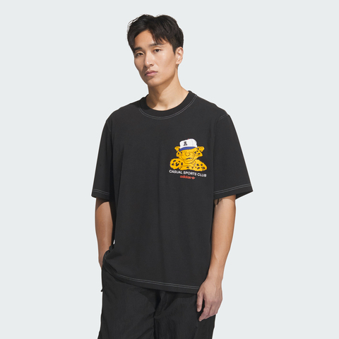 adidas Originals阿迪三叶草2025男子WABASH TEE 1针织无领短TKD1849