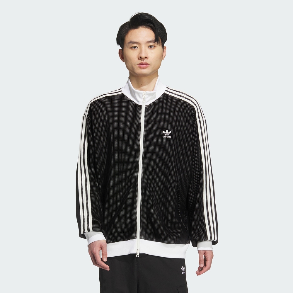 adidas Originals阿迪三叶草2025男子KNIT TRACK TOP针织无帽外套KC2619