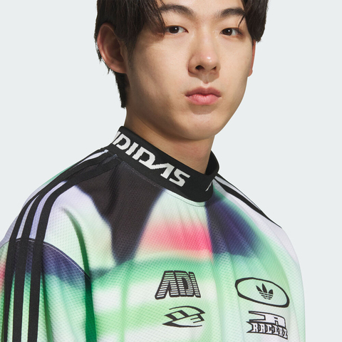 adidas Originals阿迪三叶草2025男子MOTO JERSEY AOP针织无领长TKH1466