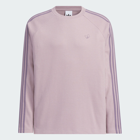 adidas Originals阿迪三叶草2025男子WAFFLE TEE LS针织无领长TKH1176