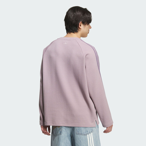 adidas Originals阿迪三叶草2025男子WAFFLE TEE LS针织无领长TKH1176