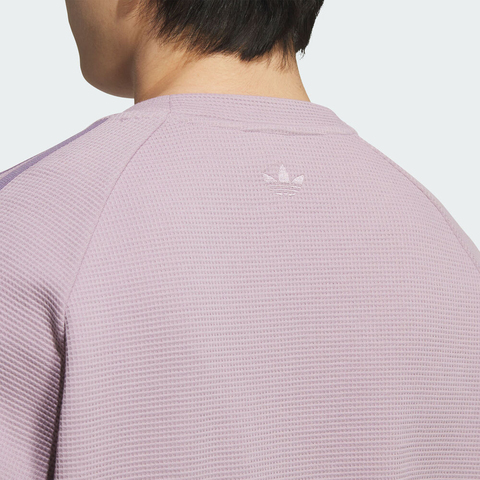 adidas Originals阿迪三叶草2025男子WAFFLE TEE LS针织无领长TKH1176