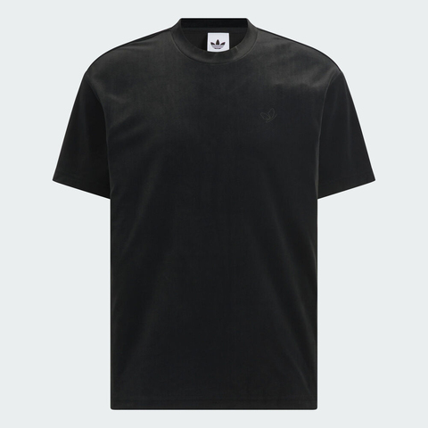 adidas Originals阿迪三叶草2025男子VELVET TEE SS针织无领短TKH3923