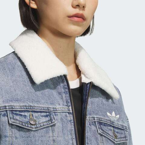 adidas Originals阿迪三叶草2025女子FEMME DENIM PAD薄棉服KC2626