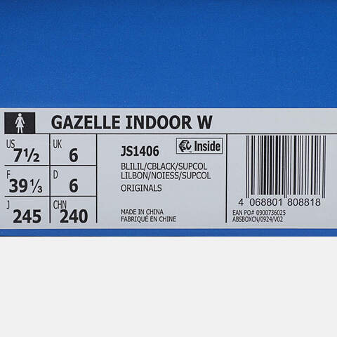 adidas Originals阿迪三叶草2025中性GAZELLE INDOOR WORI-CLASSICJS1406