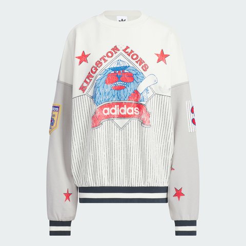 adidas Originals阿迪三叶草2025男子BASEBALL CREW针织无帽卫衣KG3146