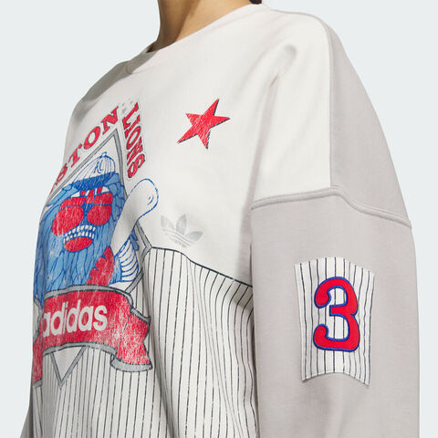 adidas Originals阿迪三叶草2025男子BASEBALL CREW针织无帽卫衣KG3146