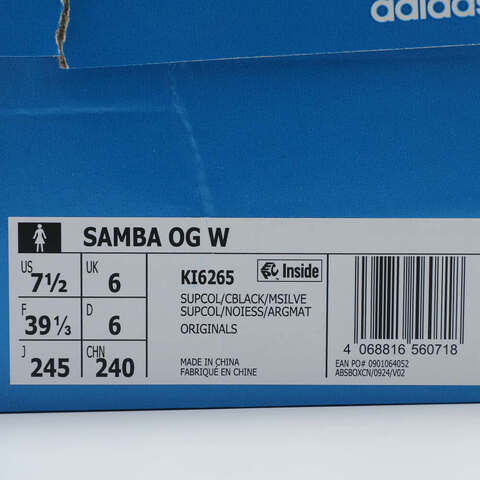 adidas Originals阿迪三叶草2025中性SAMBA OG WENERGYKI6265