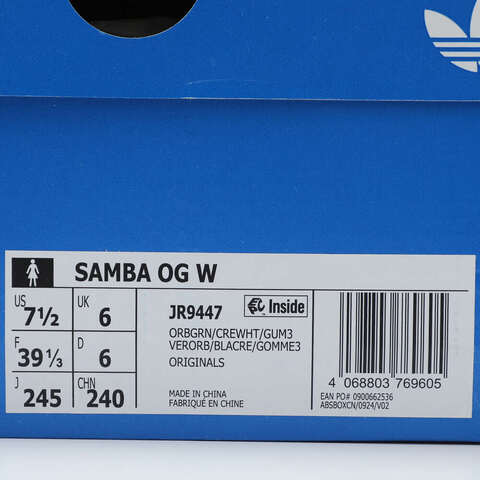 adidas Originals阿迪三叶草2025中性SAMBA OG WORI-CLASSICJR9447