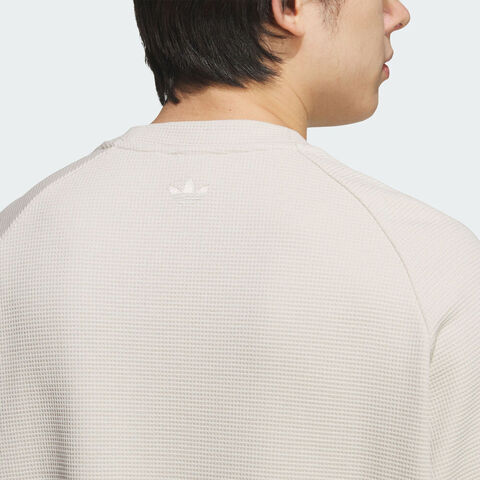 adidas Originals阿迪三叶草2025男子WAFFLE TEE LS针织无领长TKH1175