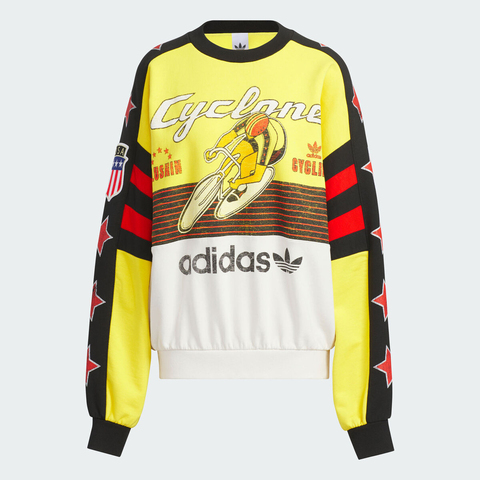 adidas Originals阿迪三叶草2025男子CYCLING CREW针织无帽卫衣KG3145