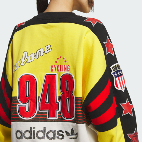 adidas Originals阿迪三叶草2025男子CYCLING CREW针织无帽卫衣KG3145