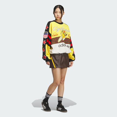 adidas Originals阿迪三叶草2025男子CYCLING CREW针织无帽卫衣KG3145