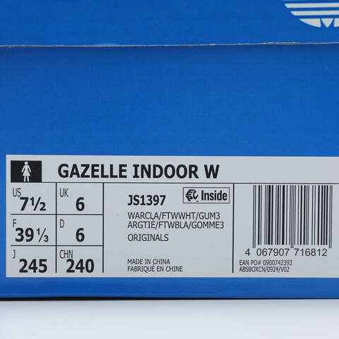 adidas Originals阿迪三叶草2025中性GAZELLE INDOOR WORI-CLASSICJS1397