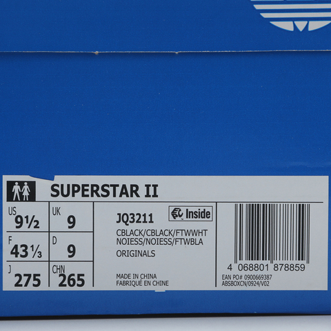 adidas Originals阿迪三叶草2025中性SUPERSTAR IIORI-CLASSICJQ3211