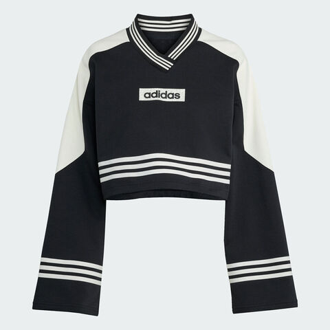 adidas Originals阿迪三叶草2025女子CREW SWEATSHIRT针织无帽卫衣JW7273