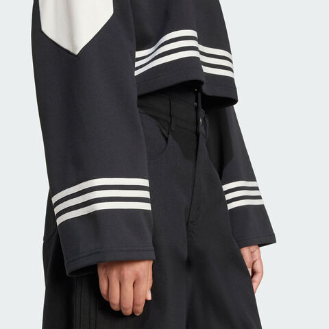 adidas Originals阿迪三叶草2025女子CREW SWEATSHIRT针织无帽卫衣JW7273