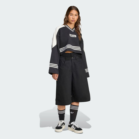 adidas Originals阿迪三叶草2025女子CREW SWEATSHIRT针织无帽卫衣JW7273