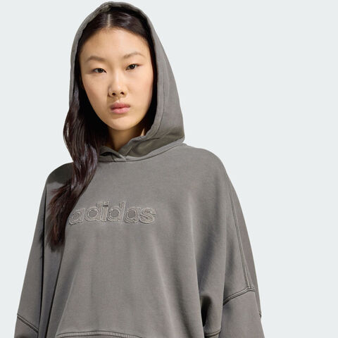 adidas Originals阿迪三叶草2025女子CROP HOODIE针织连帽卫衣JW7296