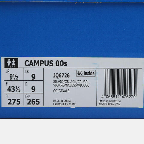 adidas Originals阿迪三叶草2025中性CAMPUS 00sORI-CLASSICJQ6726