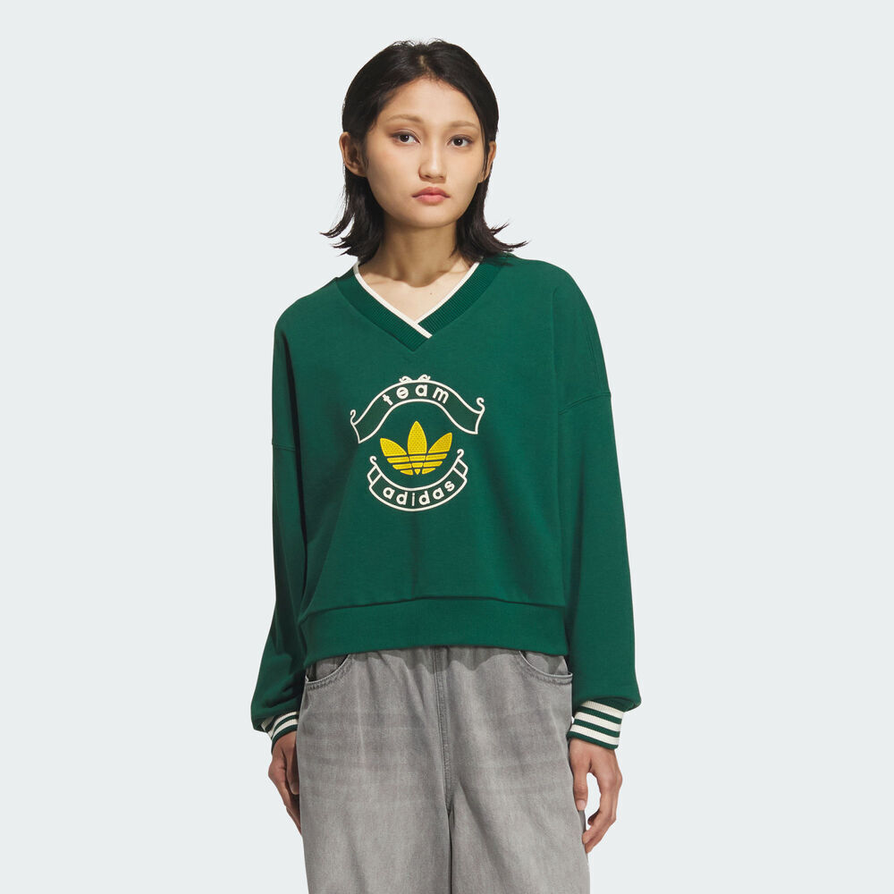 adidas Originals阿迪三叶草2025女子IH SWEATCREW W针织无帽卫衣KC5846