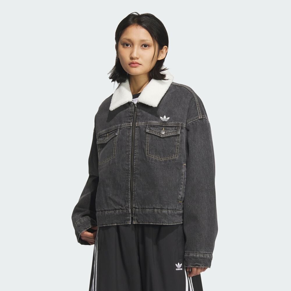 adidas Originals阿迪三叶草2025女子FEMME DENIM PAD薄棉服KB5449