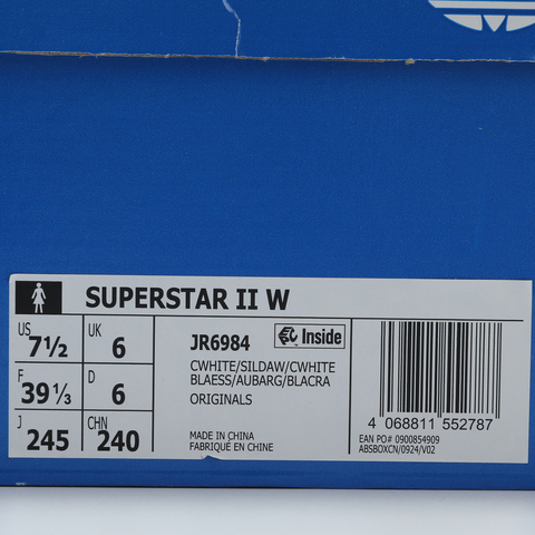 adidas Originals阿迪三叶草2025中性SUPERSTAR II WORI-CLASSICJR6984