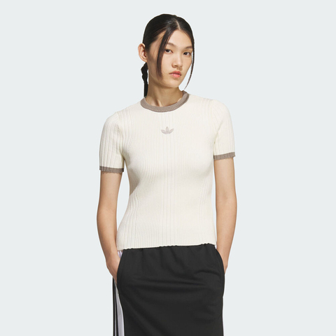 adidas Originals阿迪三叶草2025女子TIGHT TEE SS针织无领短TKS8494