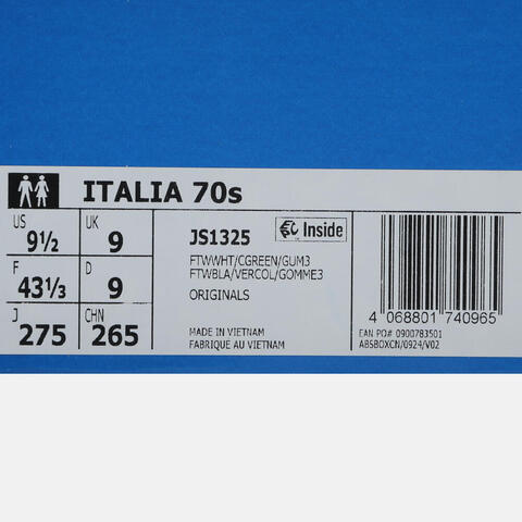 adidas Originals阿迪三叶草2025中性ITALIA 70sENERGYJS1325