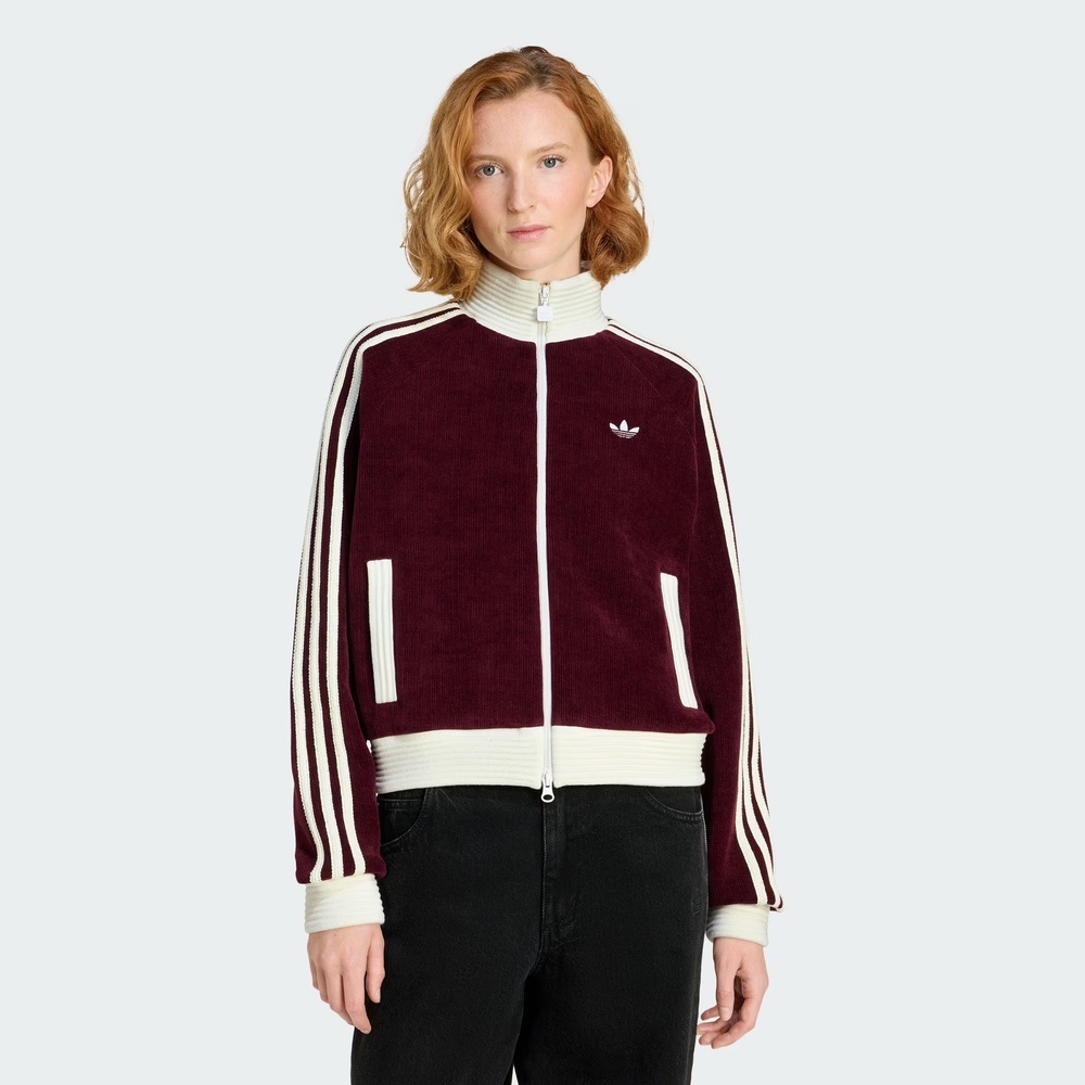 adidas Originals阿迪三叶草2025女子VELOUR KNIT TT针织无帽外套KS0400