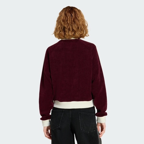 adidas Originals阿迪三叶草2025女子VELOUR KNIT TT针织无帽外套KS0400