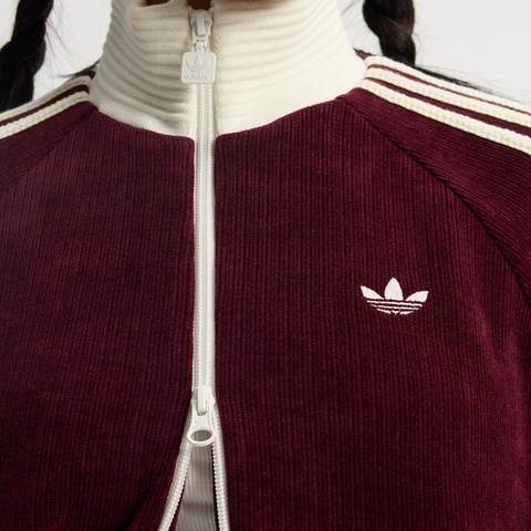 adidas Originals阿迪三叶草2025女子VELOUR KNIT TT针织无帽外套KS0400