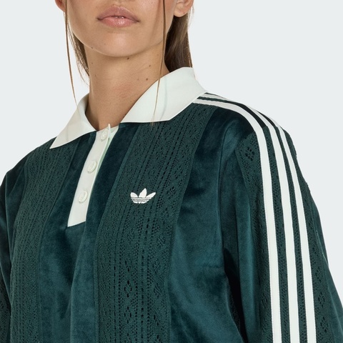 adidas Originals阿迪三叶草2025女子LS JERSEY针织有领长TKS7796
