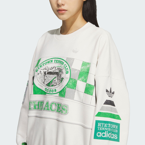 adidas Originals阿迪三叶草2025男子COURT CREW针织无帽卫衣KG3144