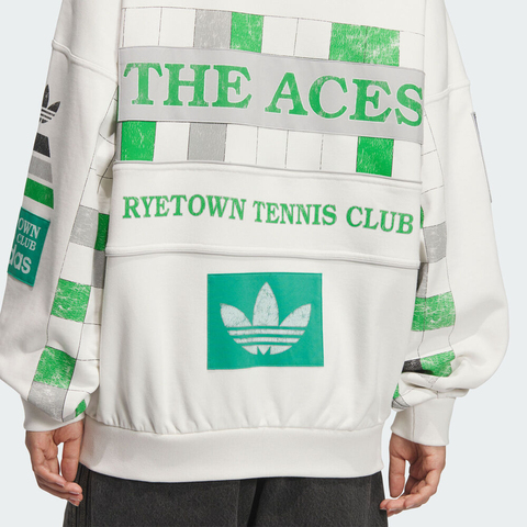 adidas Originals阿迪三叶草2025男子COURT CREW针织无帽卫衣KG3144