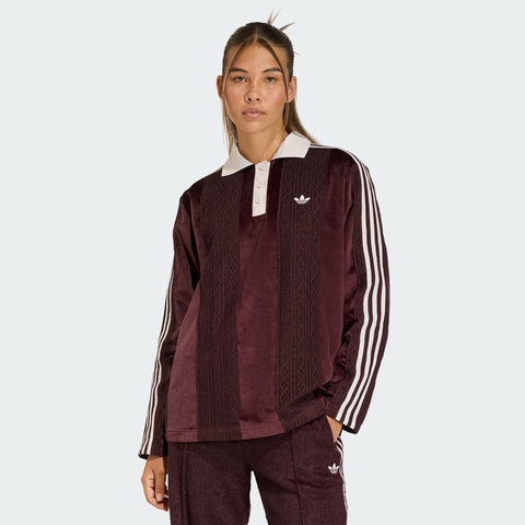 adidas Originals阿迪三叶草2025女子LS JERSEY针织有领长TKS7795