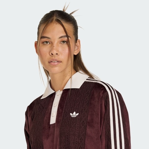 adidas Originals阿迪三叶草2025女子LS JERSEY针织有领长TKS7795