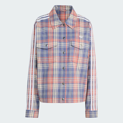 adidas Originals阿迪三叶草2025女子CHECK JACKET梭织长袖衬衫KC6277