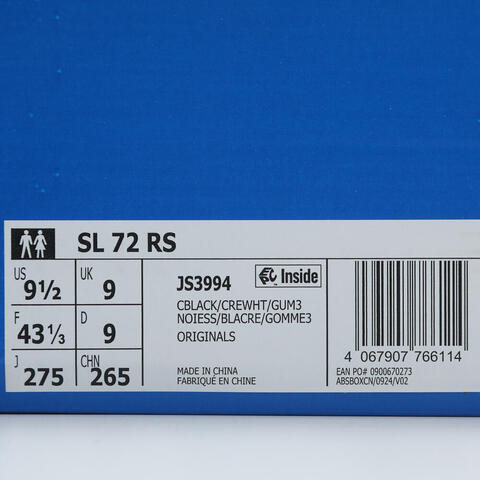 adidas Originals阿迪三叶草2025中性SL 72 RSORI-RUNNINGJS3994