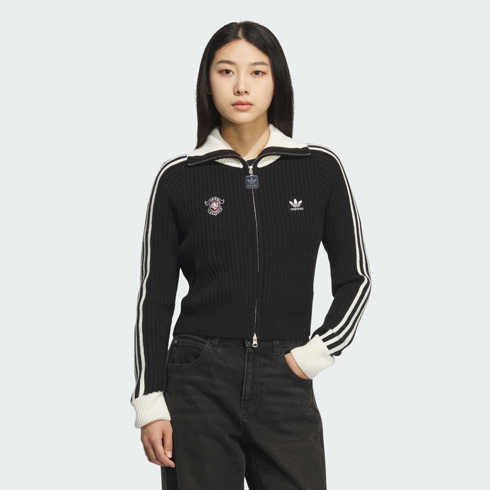 adidas Originals阿迪三叶草2025女子IH FF JKT W毛线开衫KF0718