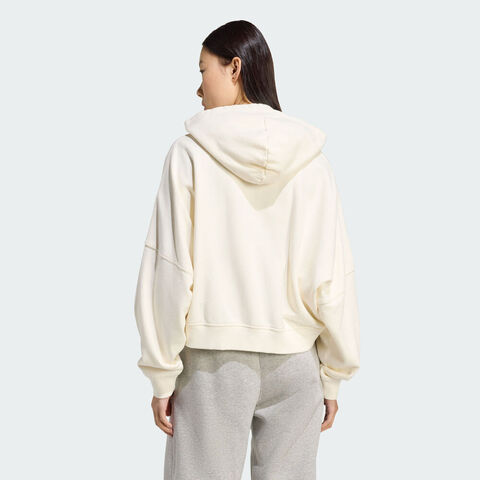 adidas Originals阿迪三叶草2025女子CROP HOODIE针织连帽卫衣JX7640