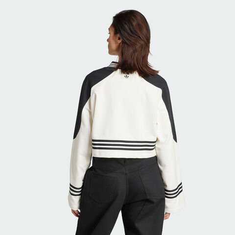 adidas Originals阿迪三叶草2025女子CREW SWEATSHIRT针织无帽卫衣JX7597