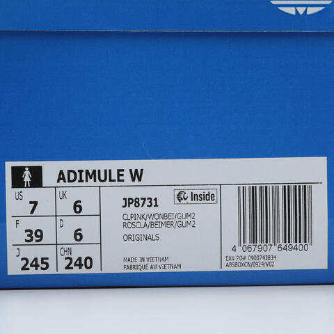 adidas Originals阿迪三叶草2025中性ADIMULE WORI-CLASSICJP8731